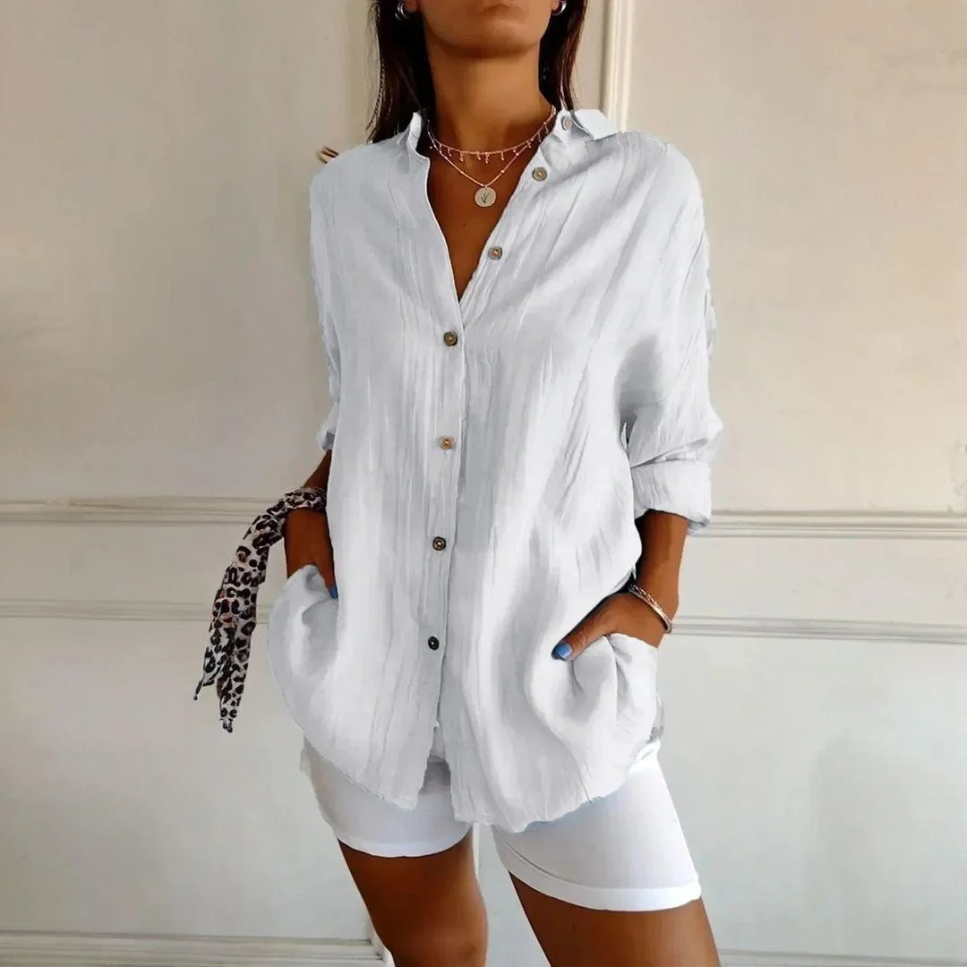Kit 3 Camisas Ibiza em Linho de Algodão – Design Semi Plissado