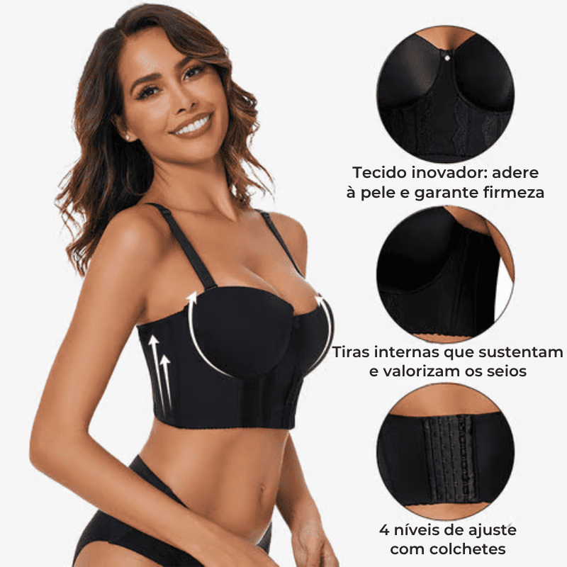 Sutiã Corset Modelador – Elegância e Sustentação [COMPRE 1 LEVE 2] Alças Removíveis + BRINDES