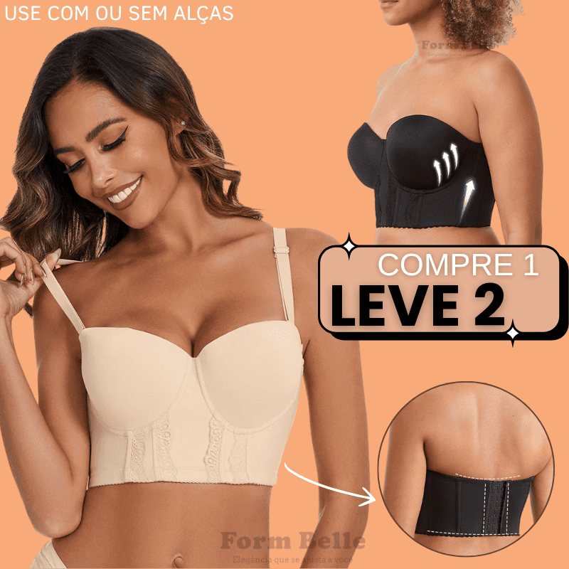 Sutiã Corset Modelador – Elegância e Sustentação [COMPRE 1 LEVE 2] Alças Removíveis + BRINDES